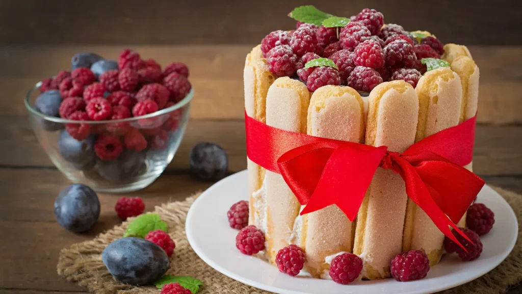 Charlotte Cake with Raspberry Mousse Recipe 1 Charlotte Cake with Raspberry Mousse