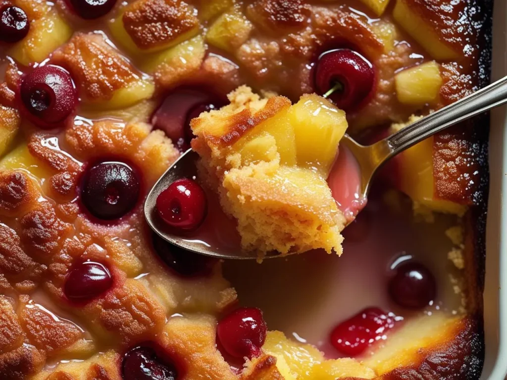 Easy Cherry Pineapple Dump Cake 1 Cherry Pineapple Dump Cake