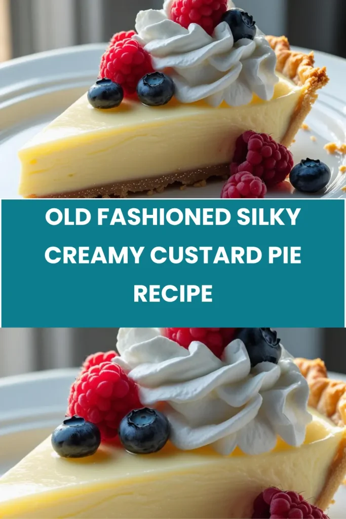 Old Fashioned Silky Creamy Custard Pie Recipe 3 Old Fashioned Silky Creamy Custard Pie Recipe