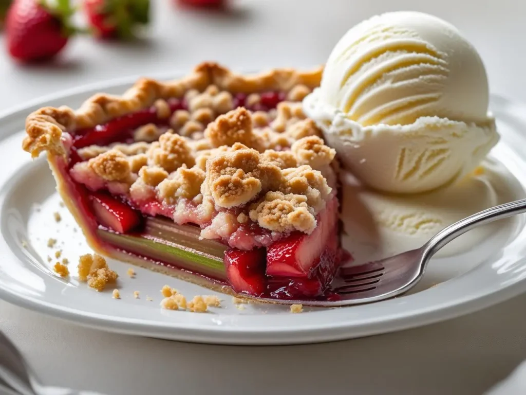 Strawberry Rhubarb Pie with Streusel Crumb Topping 1 Strawberry Rhubarb Pie with Streusel Crumb Topping
