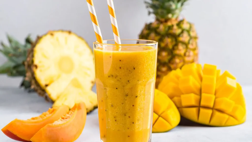 Tropical Mango Pineapple Smoothie Recipe 1 Tropical Mango Pineapple Smoothie Recipe