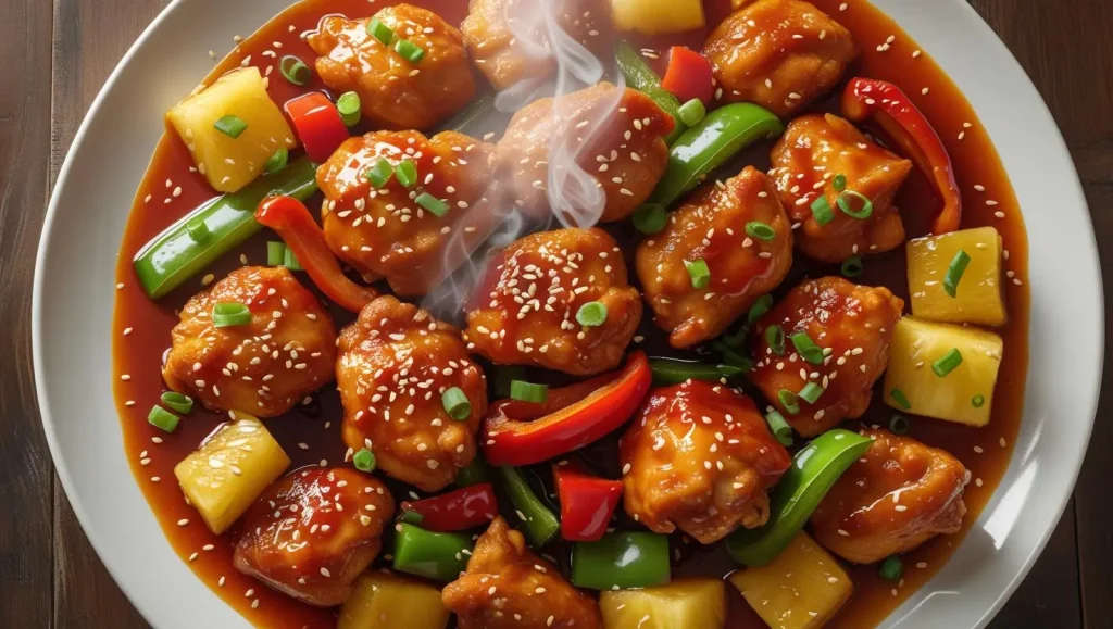 Sweet and Sour Chicken Recipe 2 Sweet and sour Chicken serving