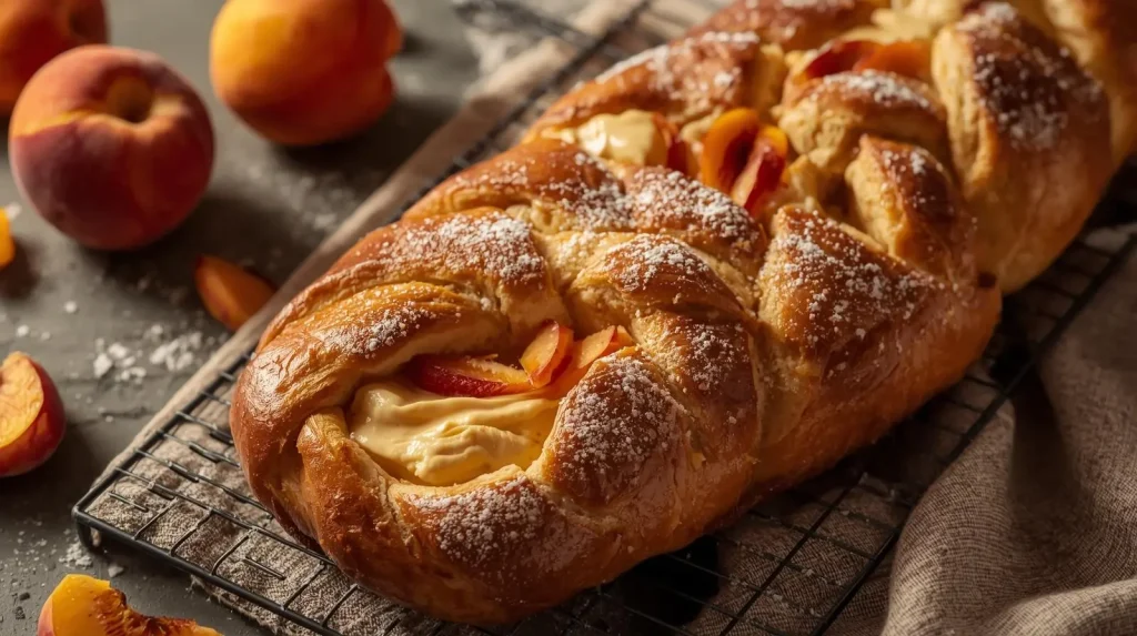 Peach Cream Cheese Braided Danish 1 Peach Cream Cheese Braided Danish