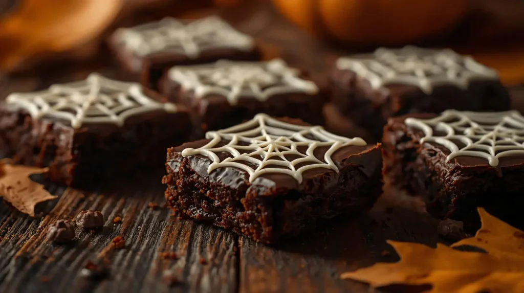 Spider Web Brownies 1 Spider Web Brownies