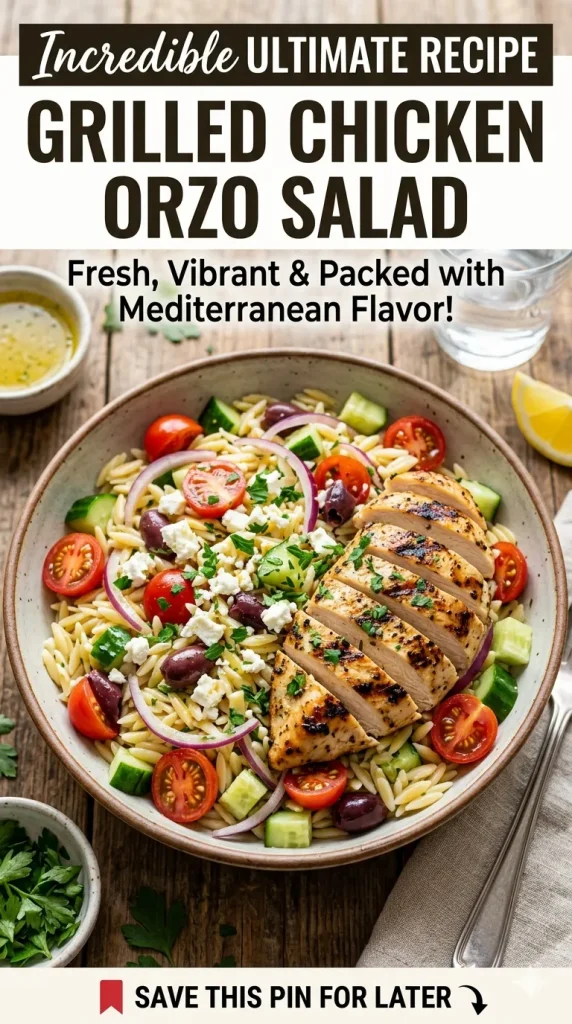 Grilled Chicken Orzo Salad: An Incredible Ultimate Recipe 1 Grilled Chicken Orzo Salad