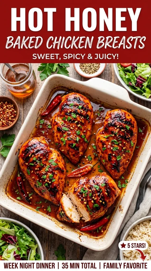Hot Honey Baked Chicken Breasts: An Incredible Ultimate Recipe 1 Hot Honey Baked Chicken Breasts