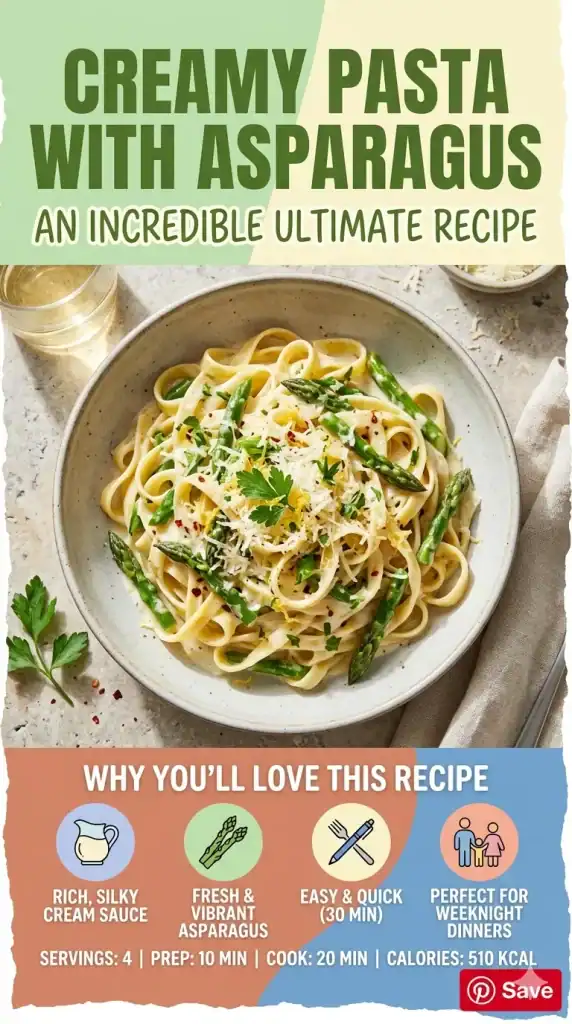 Creamy Pasta with Asparagus: An Incredible Ultimate Recipe 1 Creamy Pasta with Asparagus