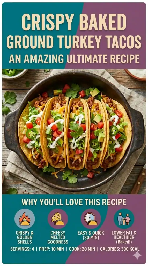 Crispy Baked Ground Turkey Tacos: An Amazing Ultimate Recipe 1 Crispy Baked Ground Turkey Tacos